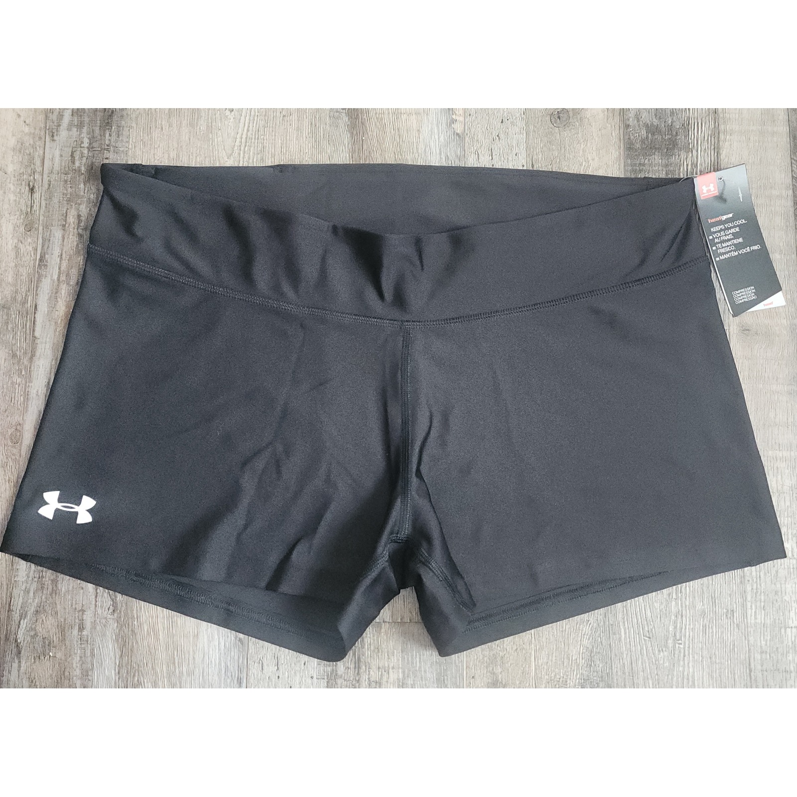 Under Armour Heatgear Compression Shorts Womens Xxl Black Athletic 1300158